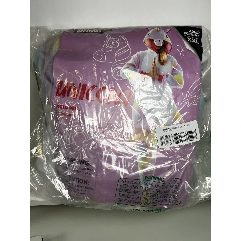 Spooktacular Creations Unicorn Plush Pajama‎ Costume XXL NWT